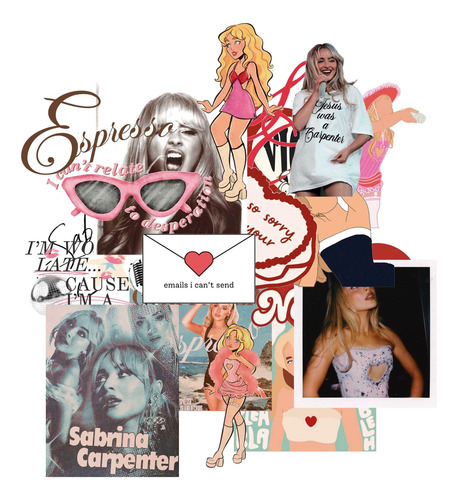 Imprimible Digital Sabrina Carpenter Ideal Para Stickers