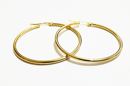 Arracadas Aretes Oro Laminado 24k Alta Calidas 4cm