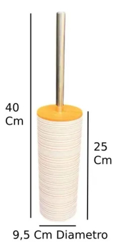 Escobilla Cepillo Baño Bambu Acero Inox Desmontable Inodoro