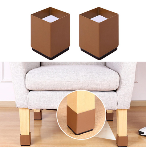 Elevador De Silla Para Muebles Cuadrado 6x10cm Marrón