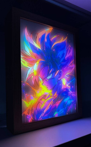 Lámpara Dragón Ball Z Goku Cuadro Led