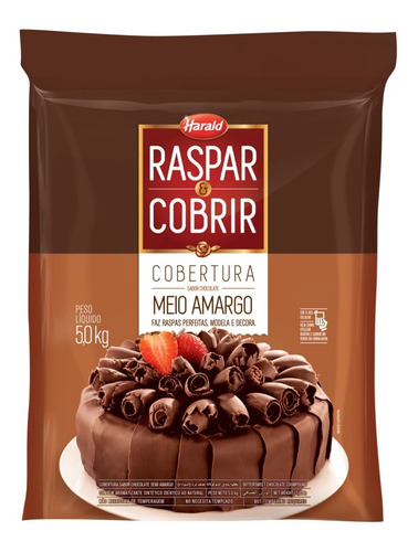 Cobertura Barra Semi Amarga Raspar&cubrir Harald 5kg