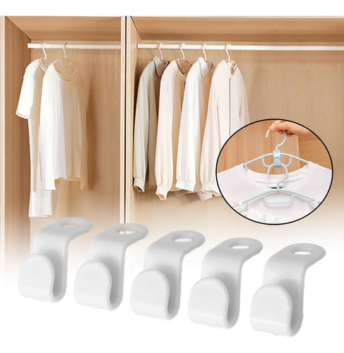 2 Ganchos Conectores Para Colgar Ropa, Clips Para 2 Piezas