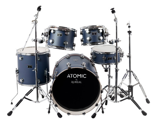 Batería Acústica Aureal Atomic Semiprofesional Dark Blue Color Azul Marino