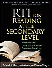 Rti For Reading At The Secondary Level Recommended Literacy 
