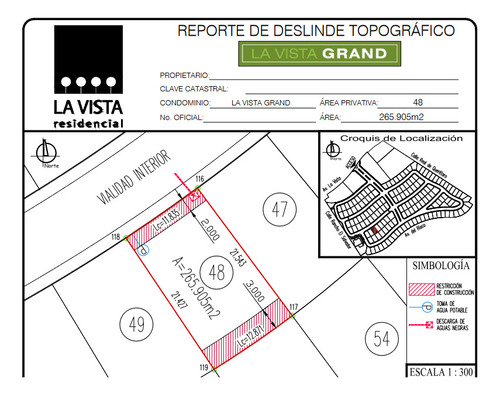 Lote 48 Dentro De Fraccionamiento La Vista Residencial, Excelente Ubicación