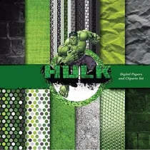 Comprar Kit Imprimible  Hulk - 7  Clipart - 12 Fondos -