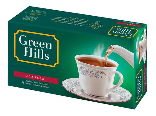 Te Green Hills Classic Clasico 25 Saquitos 2g C/u Caja Tea
