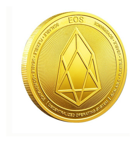 Criptomoneda Eos Moneda Física Coleccionable Con Cápsula