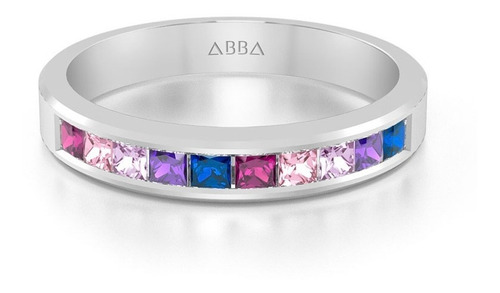 Churumbela Bisel Cuadro 5 Colores Oro 14k. Abba Joyas.