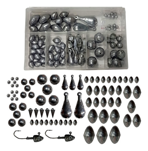 Kit Com 80 Chumbadas Para Pesca Completo + Caixa Brinde