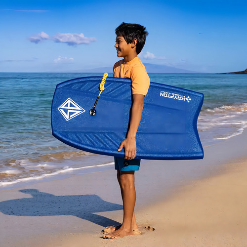 Tabla Bodyboard 42 Boogie Krypton Scott Burke Con Correa Color Azul Azul Con Amarillo
