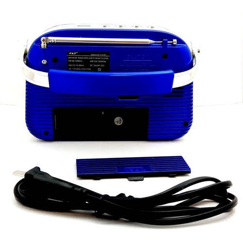 Imagen 5 de 8 de Radio Vintage Recargable Am Fm Bluetooth Usb Tf F&t Ft-951bt