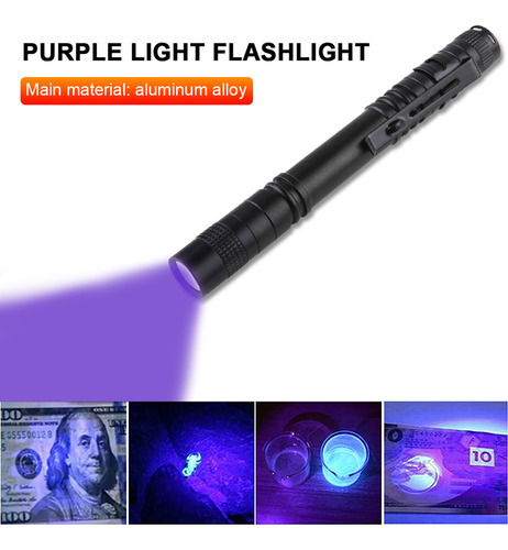 Linterna De Bolígrafo Led Uv De 395 Nm, Linterna Uv