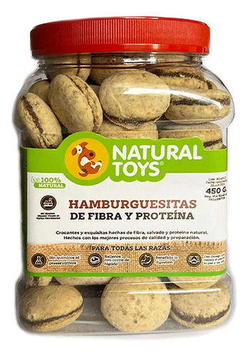 Natural Toys Snack Para Perros Hamburguesitas 450 G