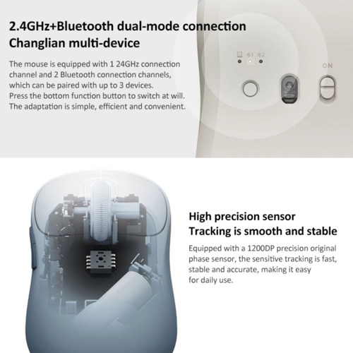 Mouse Inalámbrico Xiaomi Mi 3 Tres Modos Silent Editio Negro