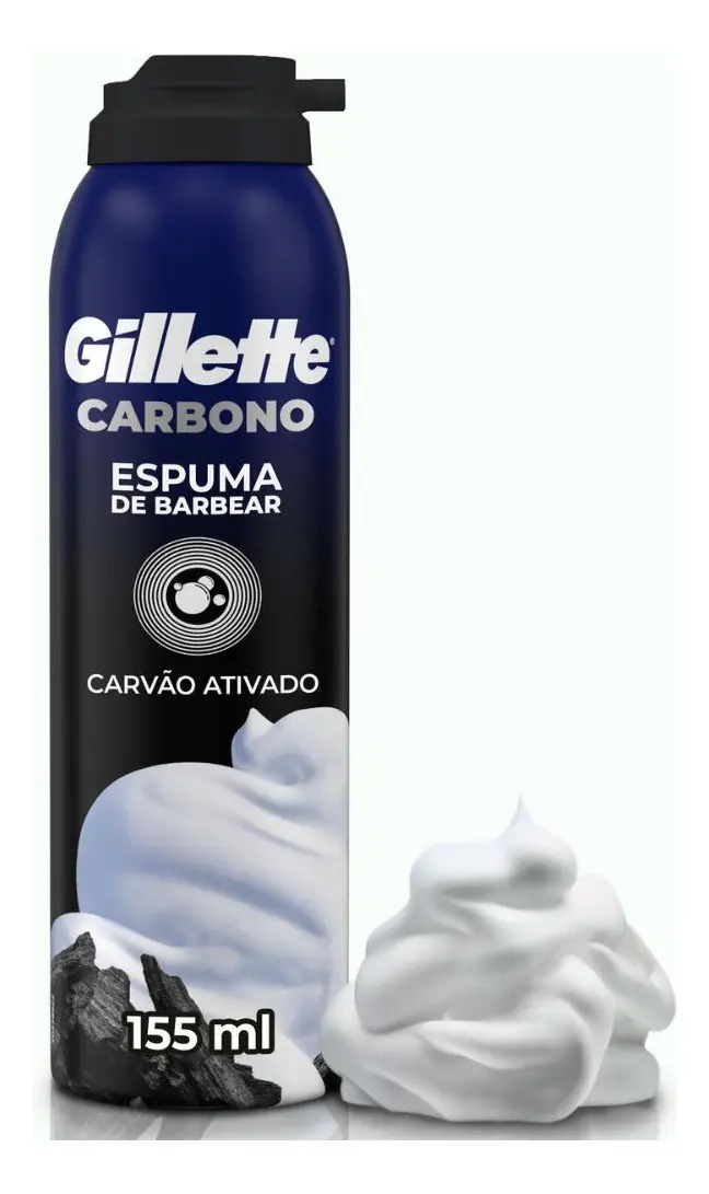 Espuma de Barbear Gillette Carbono Frasco 150g