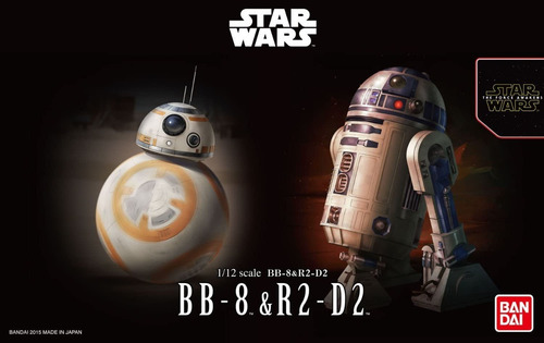 Star Wars Bandai 1/12 Bb-8 & R2-d2 Plastic Model (Usado)