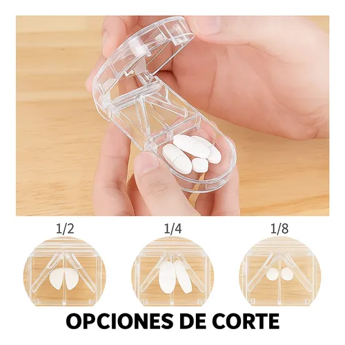 Cortador De Pastillas Con Pastillero Hojas De Acero Varios Blanco