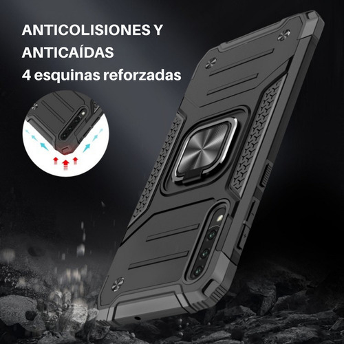 Funda Para Galaxy A50 Con Mica Varios Modelos Antigolpes Verde Shockcolor