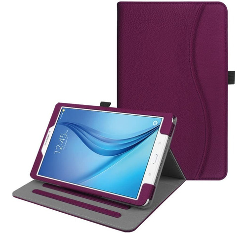 Funda Para Samsung Galaxy Tab E 9.6 Violeta Soporte Delgada