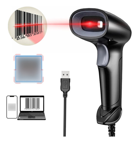 Leitor De Codigo De Barras 1d 2d Qr Code Usb Com Suporte