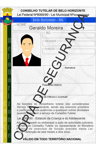 Imagem 2 de 5 de Conselho Tutelar, Kit Camisa, Crachá, Logo, Carteirinha