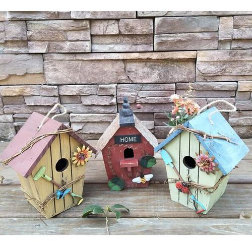2 Bird House Garden Bird Nesting Box Nido Colgante Re