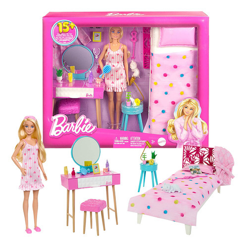 Boneca Barbie Fashion Conjunto Quarto Dos Sonhos