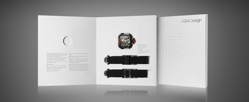 Stainless Steel Reloj Analogico Ciga Design Serie X·gorilla Correa Negro Bisel Negro Fondo Naranja
