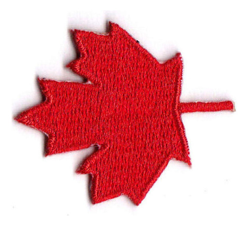 Parche Para Planchar Simbolo Canada Hoja Arce Roja