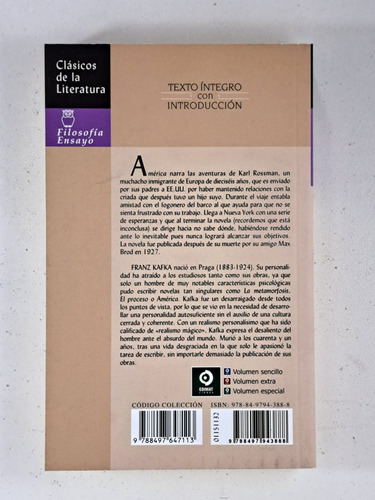 America - Franz Kafka - Libro Nuevo