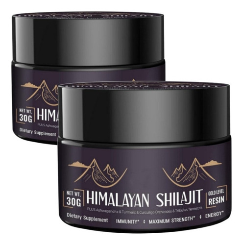 2pcs Natural Shilajit Pure Himalayan Organic Shilajit Resin