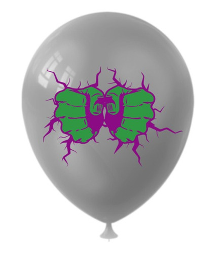 16pcs Hulk Set De Fiesta Decoración Cumpleaños Globos