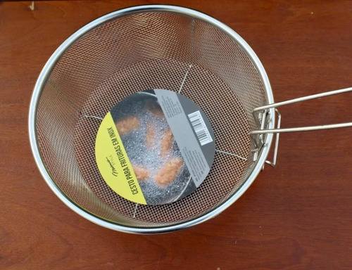 Imagem 5 de 5 de Cesto Para Fritura 23cm Fritadeira Reforçado Inox Mimo Style