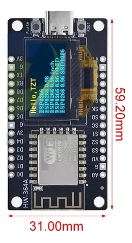 Nodemcu Esp8266 0.96 Oled Ch340g Esp12f Arduino Raspberry