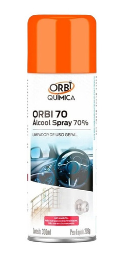 Álcool Em Spray 70% Aerossol 300ml Orbi
