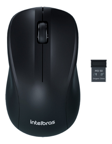 Mouse Sem Fio Intelbras Msi50 1200dpi 3 Botões Ambidestro