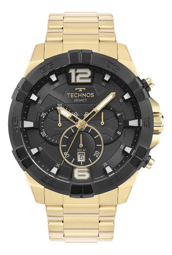 Relógio Technos Masculino Legacy Bicolor - Js26aeu/1p Cor da correia Dourado