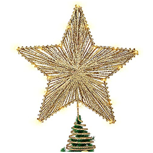 Estrella Cima Del Árbol De Navidad, Lámpara De Estrel...