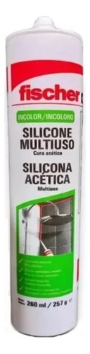 Silicona Acética Fischer Transparente 260 Ml Caja X 12