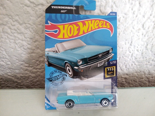65 Ford Mustang Convertible 007 Thunderball Hot Wheels
