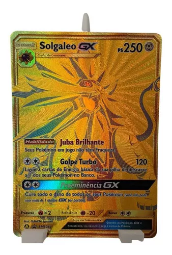 Carta Pokémon Lendário Solgaleo Gx Sol E Lua