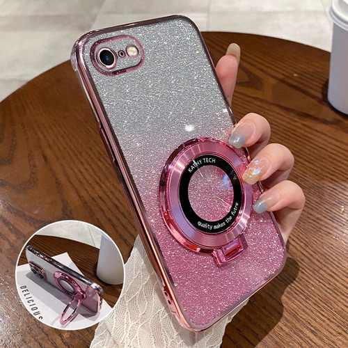 .j0k Para iPhone 16e Capa Magnética Flash Pó + Mica /
