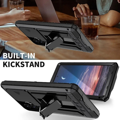 Para Samsung S24 S23 S22 S25 Plus S21 Ultra Resistente A Prueba De Golpes Funda De Teléfono De Metal