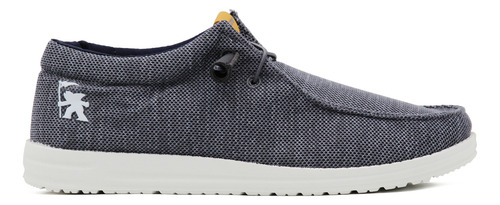 Zapato Hombre Loafer Gotcha Gris Azul Textil Ligeros Comodo