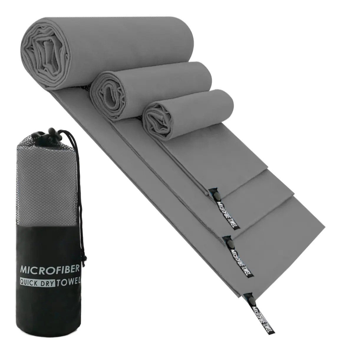 Pack de Toallas de Microfibra para Deporte y Gimnasio, Secado Rápido y Absorbente