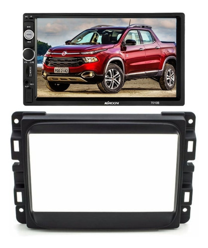Imagem 4 de 7 de Central Multimidia Bt Mp5 Fiat Toro + Moldura 2 Din + Brinde