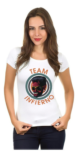 Playera Team Infierno Mayer Wendy Poncho Famosos Para Mujer