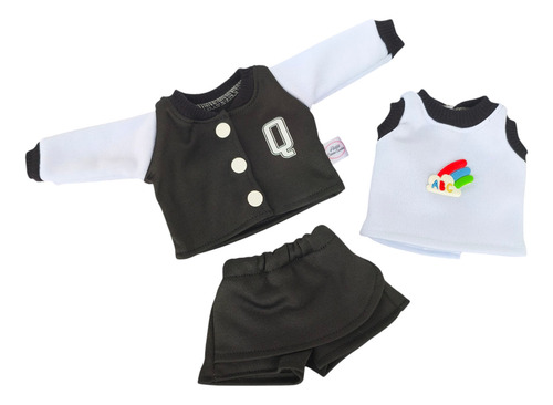 Uniforme Escolar Kit 3 Peças Para Baby Alive E Similares